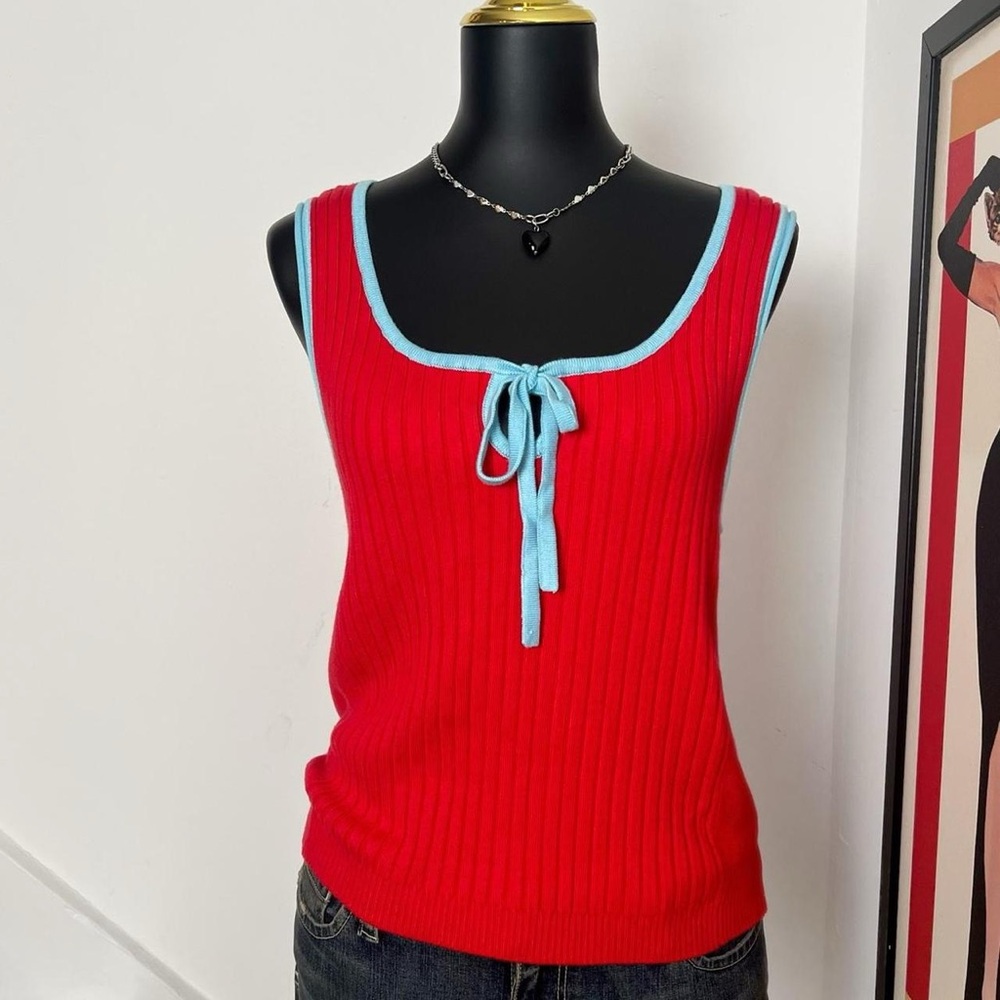 NWT Free People Red All Star ribbed sweater tank